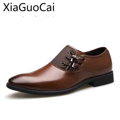 Genuine Leather Hot Sale Men Leather Dress Shoes Oxfords Plus Size 38-47 Flat Formal Shoes Solid Rubber Business Flats Lu10 35