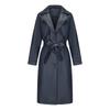 Trench coat da donna giacca lunga larga giacca di pelle da donna OVERSIZE giacca classica con bavero con cintura