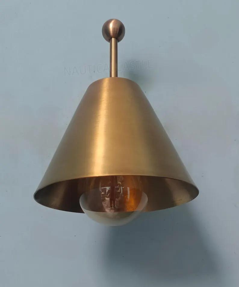 Handmade Brass Wall Sconce: Mid-Century Style Pivot Light