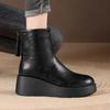 Fashion Platform Women High Heels Ankle Boots Fashion Wedges Winter Shoes 2025 Leather Casual Short Boots New Designer Zapatillas Mujer