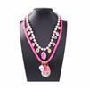 Necklace Set Pearls Necklace Ethnic Style Dopamine Necklace Retro Flower Pendant Necklace  Women