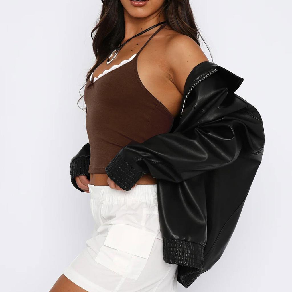 Women's Summer Small Vest Outer Wear Camisole Bottom Shirt Sexy Exposed Navel Color Slim Top