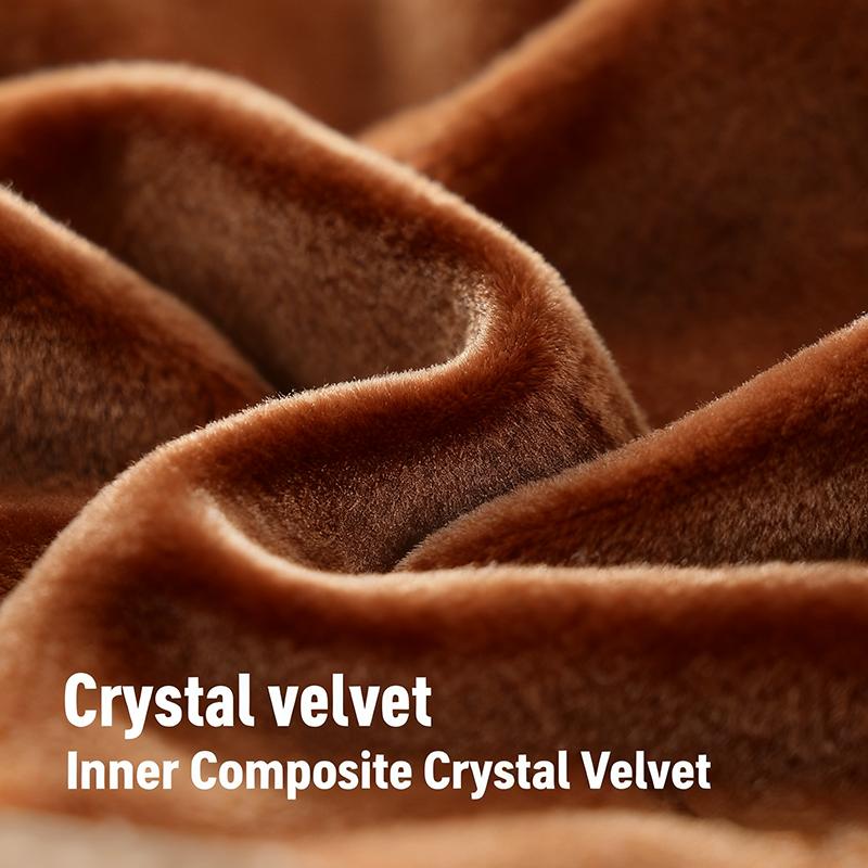 Winter Outdoor Cycling Suede Leather Gloves for Men Windproof Thick Warm Gloves Touch Screen Soft Skiing Gloves Accessories