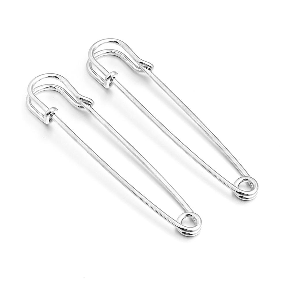 5-10pcs/lot Gold Safety Pins Brooches Blank Base Brooch Pin with Holes Fasteners Pin For DIY Jewelry Making Supplies Accessories