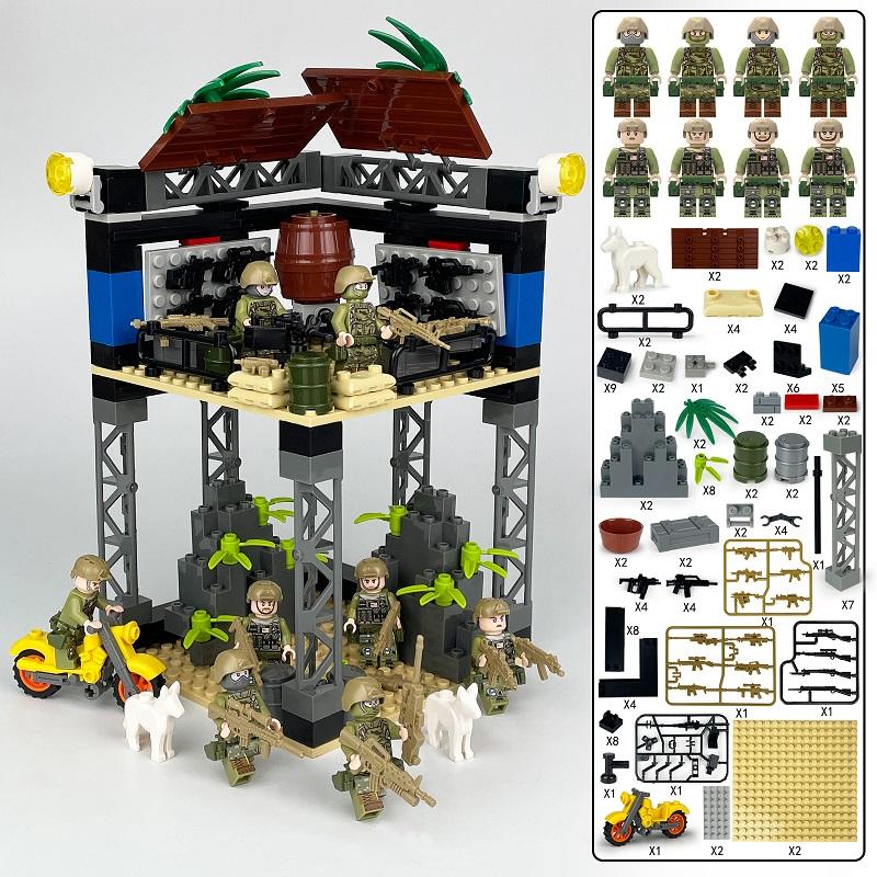 Military Weapon SWAT Special Forces Observation Tower Reconnaissance MinFigures Accessories Building Block Brick Toys