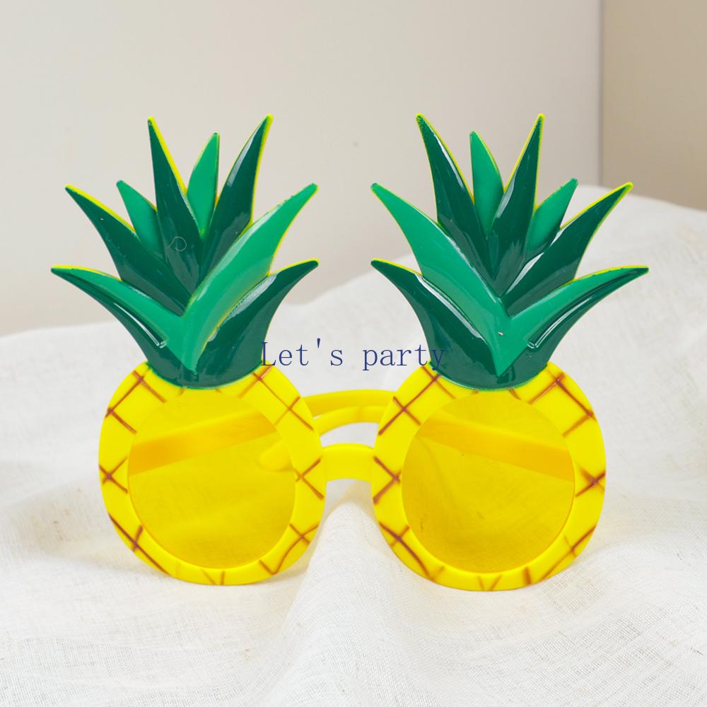 1Pcs Tropical Hawaii Theme Toucan Bird Flower Glasses Aloha Pineapple Sunglasses for Summer Beach Birthday Wedding Party Decor