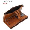 2025 RFID-Blocking Anti-Magnetic Women's Retro Oil Wax Leather Clutch/Long Wallet.