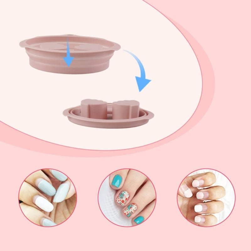 Delikatna Miska do Moczenia Rąk do Manicure Pedicure Antypoślizgowy Silikon Wodoodporny Pielęgnacja Paznokci Nail Art Łatwy w Transporcie