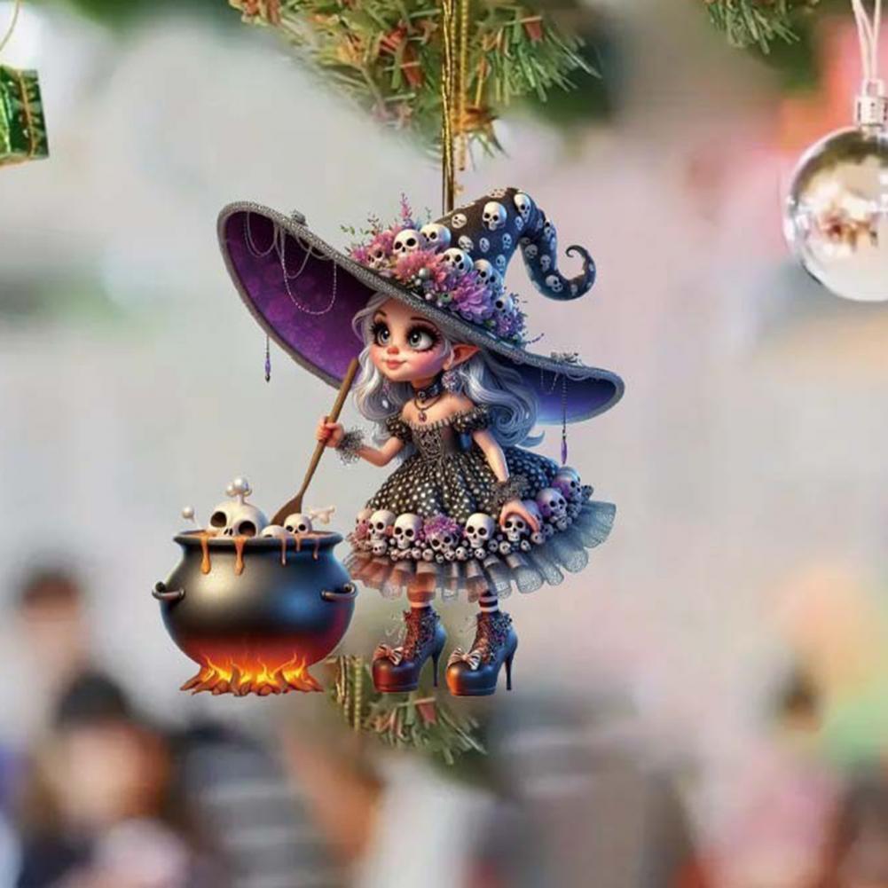 Hexenanhänger Halloween Dekoration Vielseitiger festlicher Schmuck Festlicher Halloween Hexenanhänger Autoanhänger für Gruselig für Tischplatte