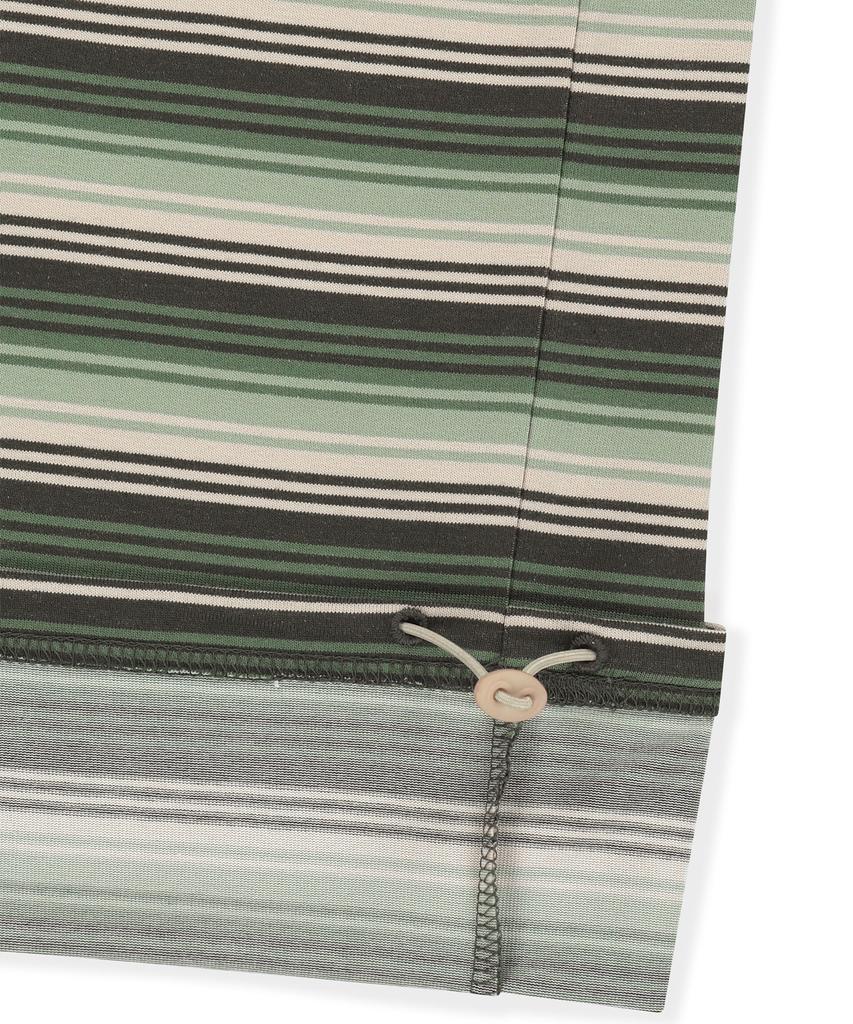 Sun Love Striped Caddy Polo Green