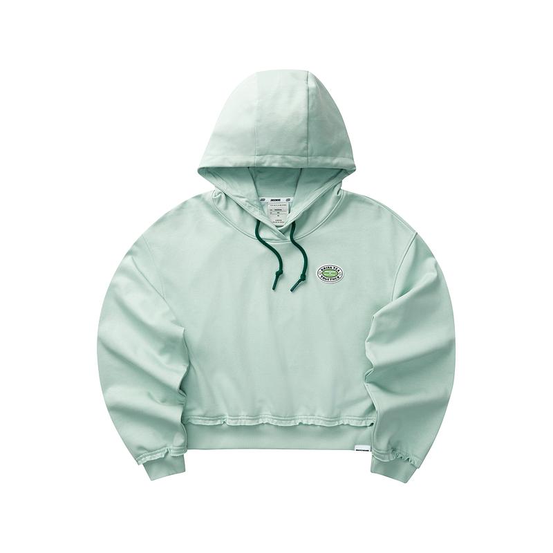 Skechers Fashion Pattern Printed Hooded Pullover Sweatshirt Women sweatshirts Light-Green L423W069-02QQ