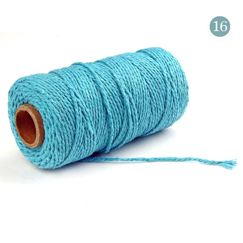 2mm Two-Strand Cotton Rope, 3mm Colored Braided Rope, for Binding, Decoration, and Hanging Tags