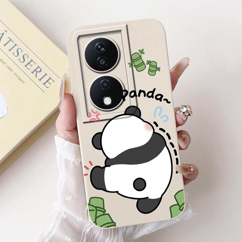For Honor X7b Cute Panda Rabbit Cartoon Case HonorX7b X 7B 4G CLK-LX1 LX2 LX3 Camera Protective Soft Silicone Phone Cases