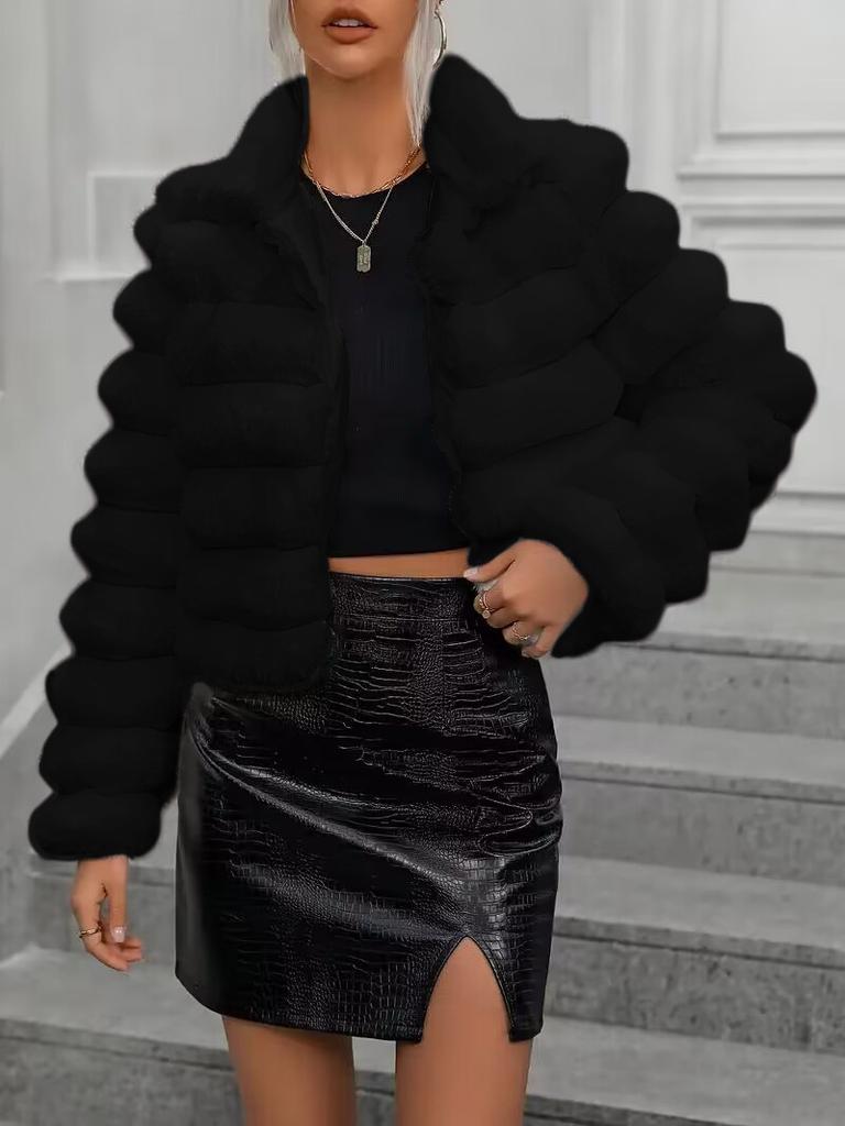 Autumn and Winter Imitation Fur Jacket Short Female Versatile Ins Celebrity Ins