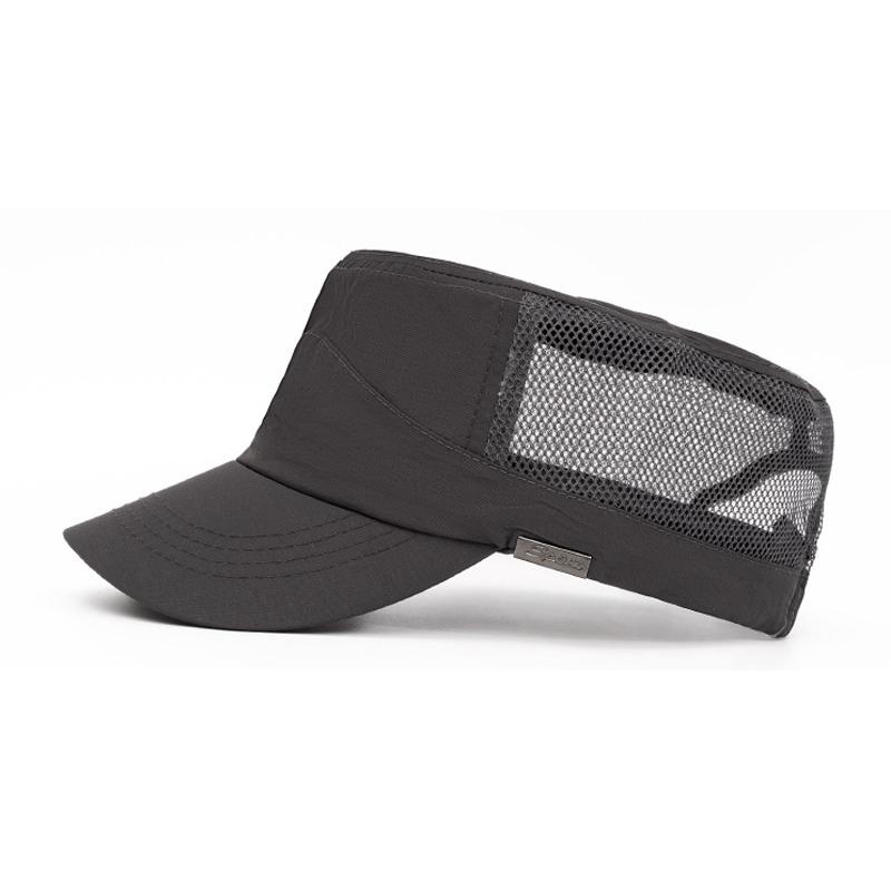 Men's Summer Hat Outdoor Quick-Drying Net Breathable Sunscreen Flat Hat Sunshade Cap