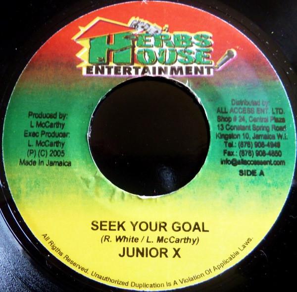 

7inch Record JUNIOR X - Seek Your Goal NONE Herbs House Ent 2005 Jamaica Reggae, Ska & Dub Used