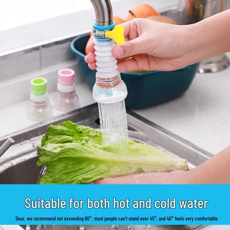 Universal Kitchen Faucet Water-Saving Sprayer with Anti-Splash Extension