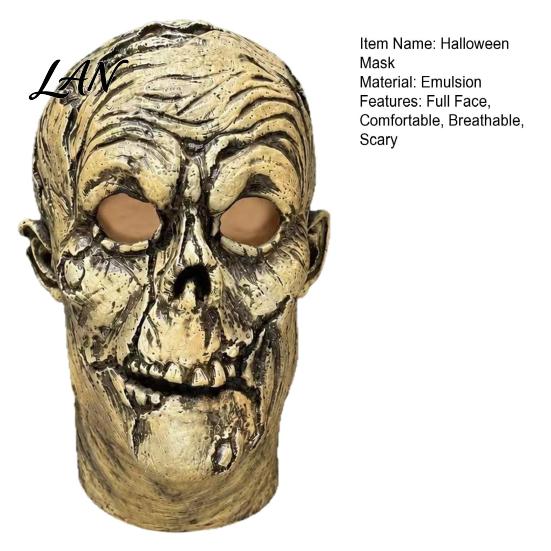Maschera Costume di Halloween per Tutta la Testa Maschera Spaventosa, Cappuccio in Lattice Scheletro Marcio Realistico, Casco Teschio Durevole per Festa Horror Comodo per Segreto