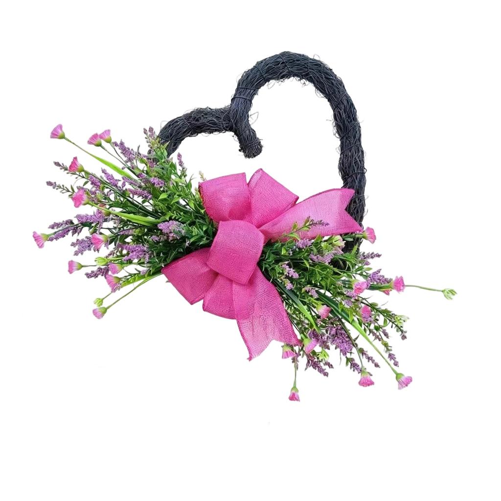 Valentine's Day Flower Door Hanging Love Flower Wreath Pendant Home Front Door Decoration