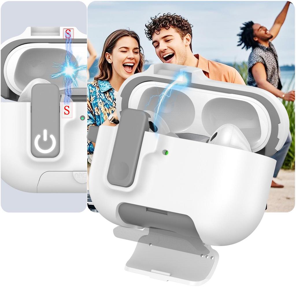 Magnetic Protective Case for AirPods Pro 3/4 & 2nd Gen with Stand