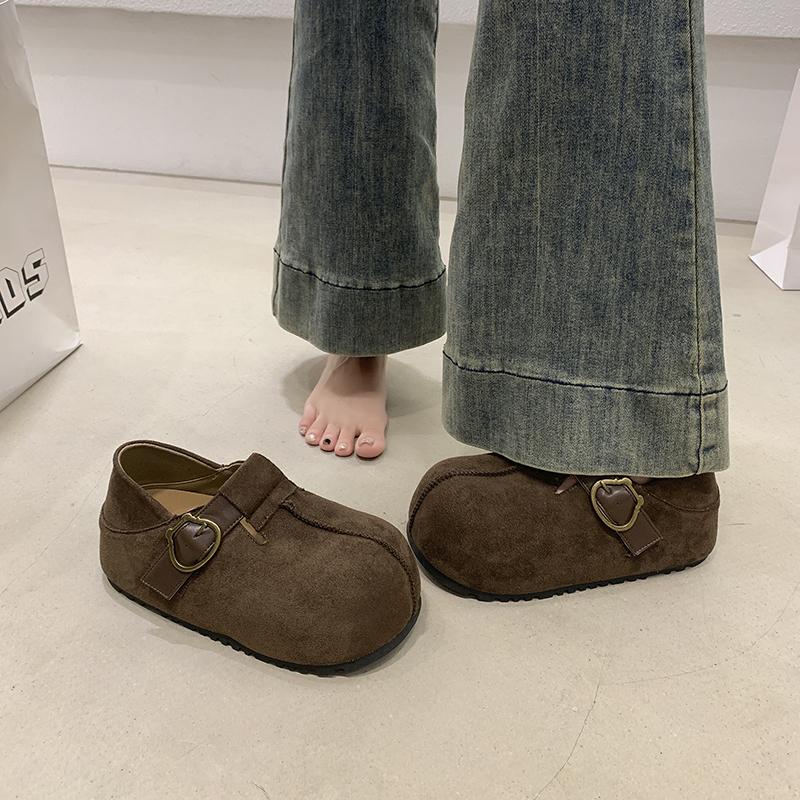 

Thick-soled inner height-increasing Birkenstocks, new autumn can be stepped on twice, casual toast single shoe size 38