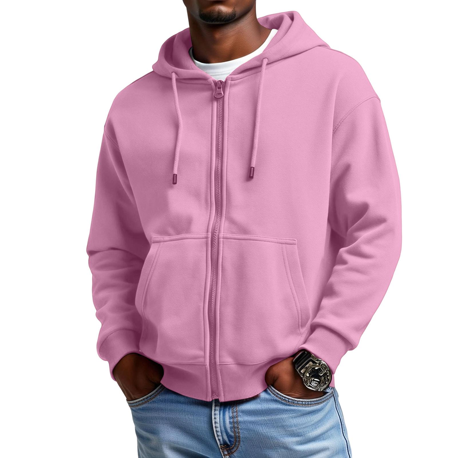 Miss Beauty26 Heren Casual Hoodie met Capuchon Lange Mouwen Hoodie L roze