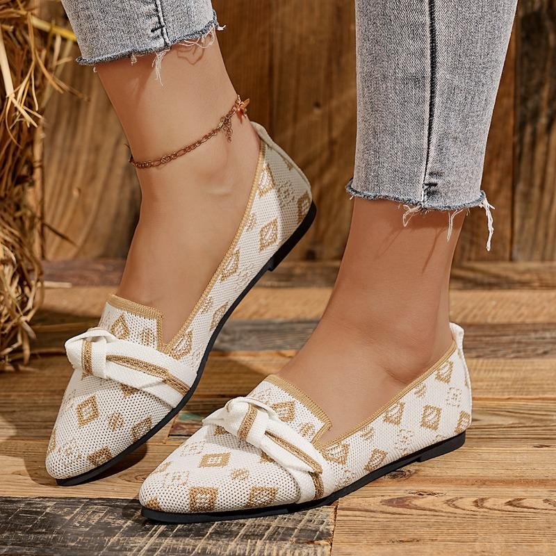 2026 Scarpe Casual alla Moda ed Eleganti con Fiocco a Farfalla per Donna Primavera e Autunno Nuove Scarpe Comode a Punta
