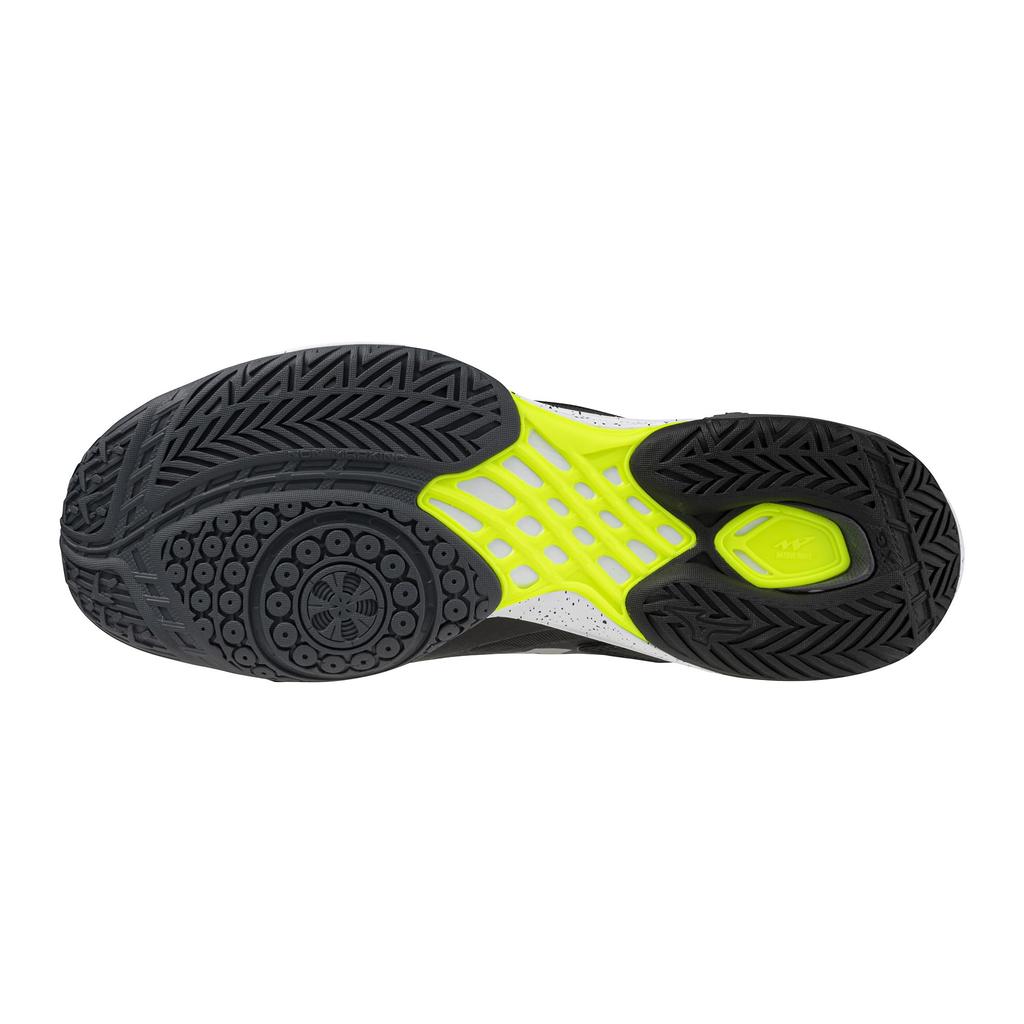 Mizuno Wave Claw 3 Badminton Club and Gym Black x White x Size 4E Shoes, Use, Lightweight, Cushioned, Yellow, 25.5 cm,