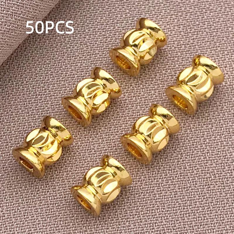 10-100Pcs Stainless Steel Gold Spacer Beads For Bracelet Jewelry Making Diy Flat Round Loose Beads Handmade Jewelry Supplies Cra