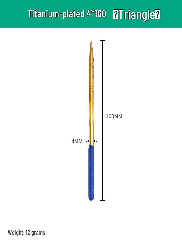 Diamantfeilen mit Titanbeschichtung, Legierungsraspel-Set für Metall- & Jadeschleifen