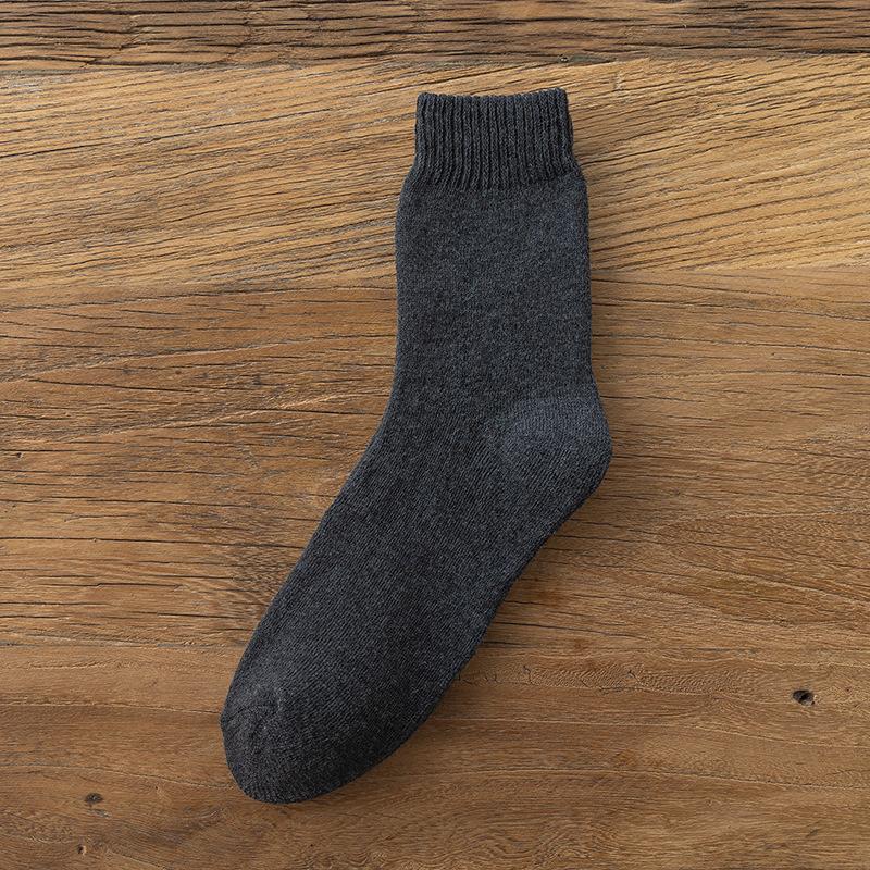 Men's Thickened Cotton Socks Warm Mid-tube Socks Soft Skin-friendly Casual Socks