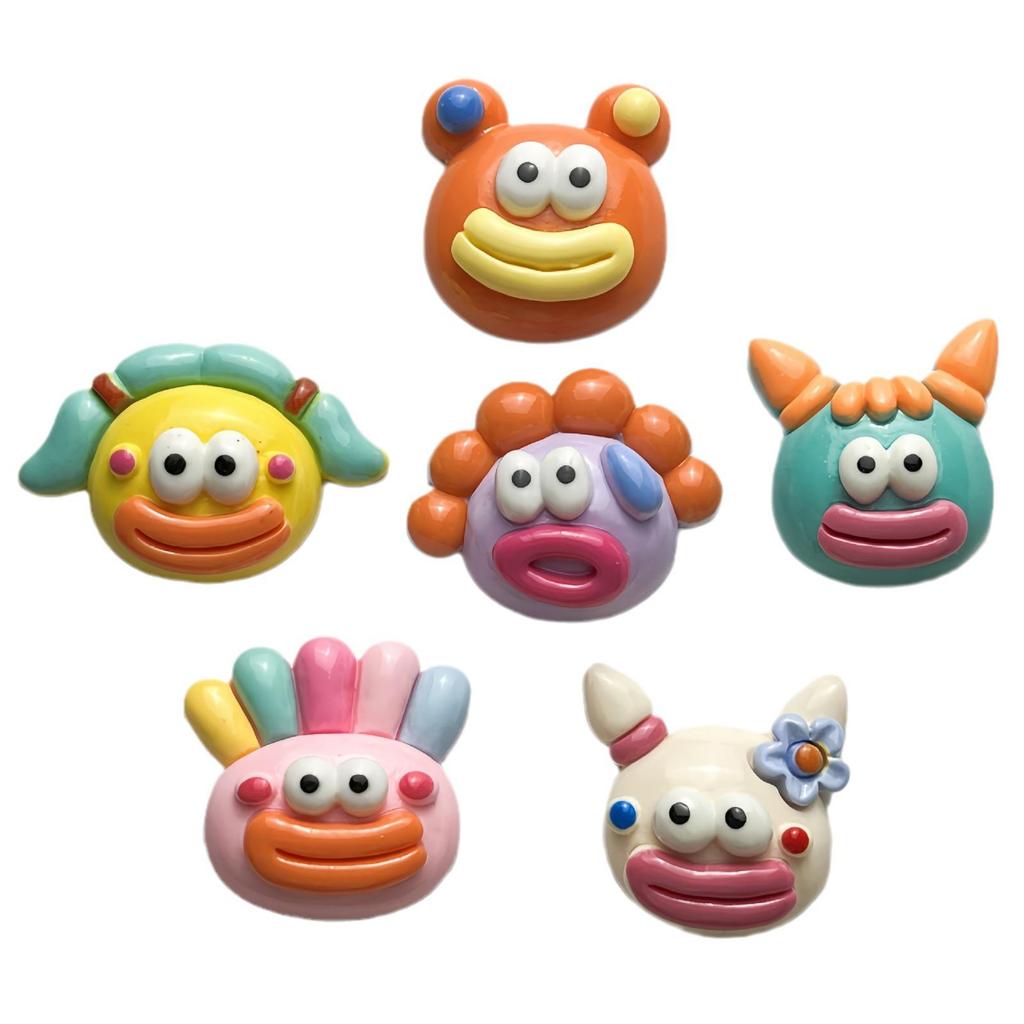 Cartoon Sausage Mouth Resin Accessories: Handmade DIY Ornaments for Hair Clips, Ties, Water Bottles, and Crafting
