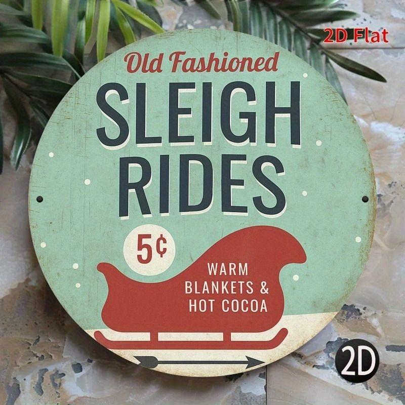 2D Flat Hanging Decorative Metal Sign Hand Painted Art