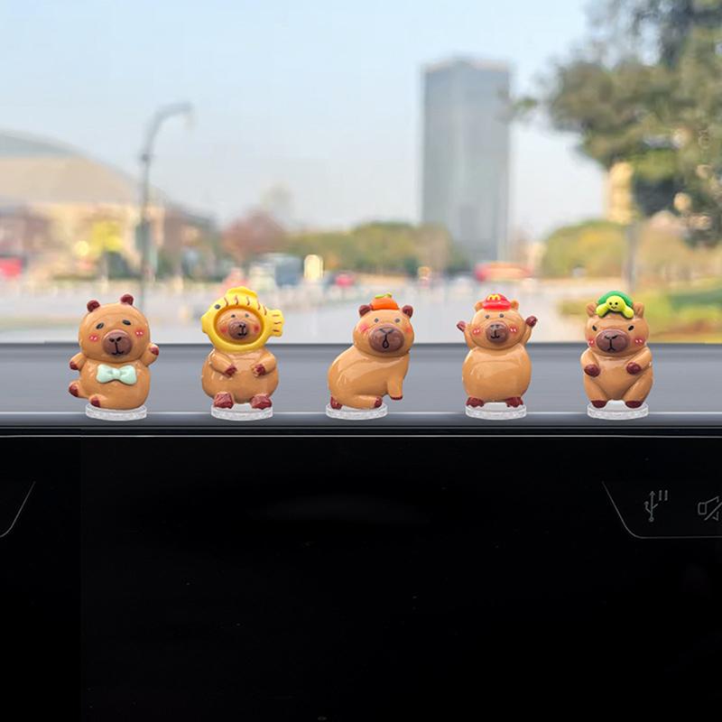 New Car Ornaments Auto Dashboard Rearview Mirror For Cartoon Capybara Decorative Ornament Car Styling Modification Accessories