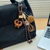 Unique Alkaline Bread Shape Braided Rope Pendant Unique Bag Charm for Those Seeking Distinctive Fashion Accessories