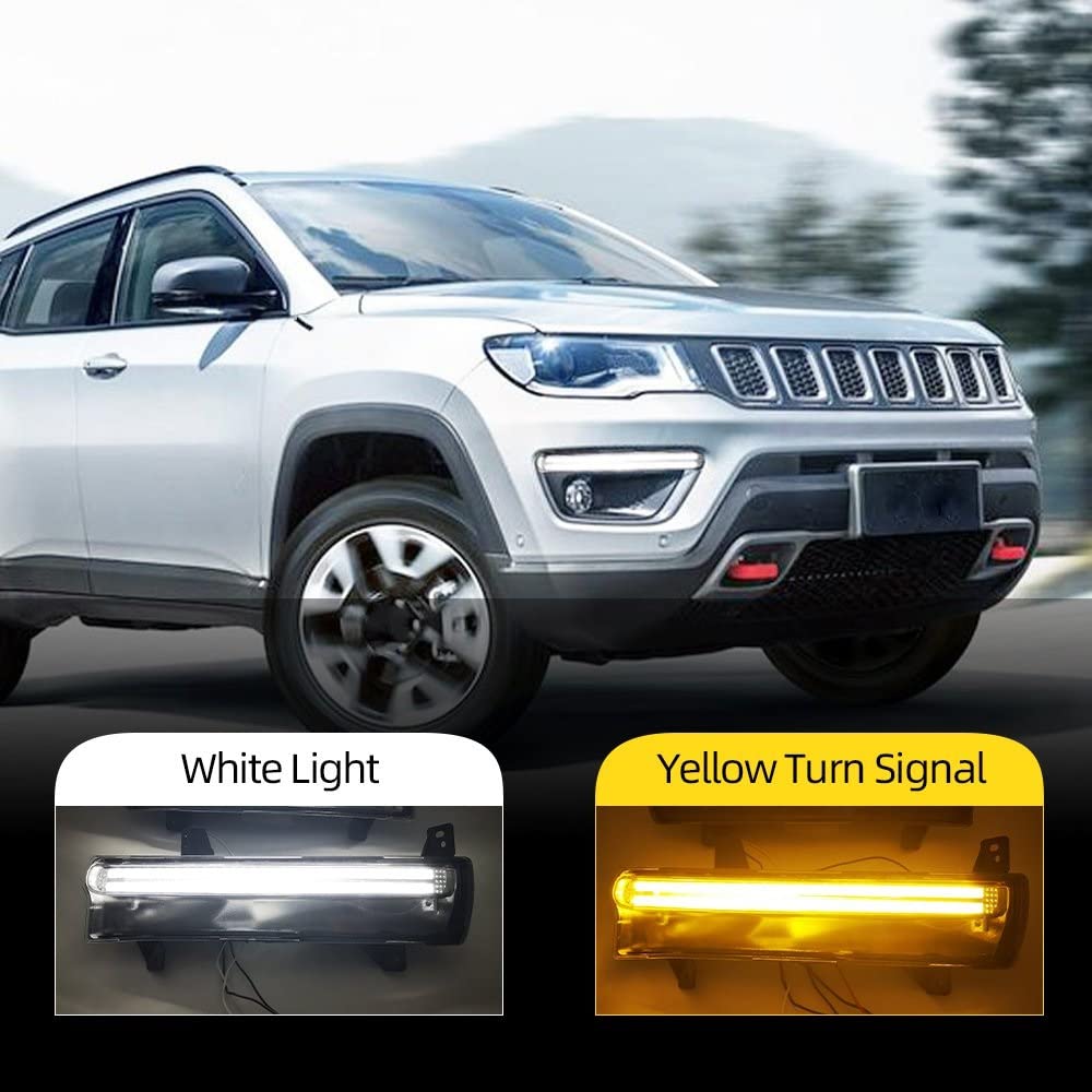 SZAJOR Feux de jour DRL et Clignotants Jaunes pour Voiture