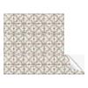 Retro Flower Faux Leather Embossed Tile Sticker: Self-Adhesive Home Decoration Tile for Floors & Walls.