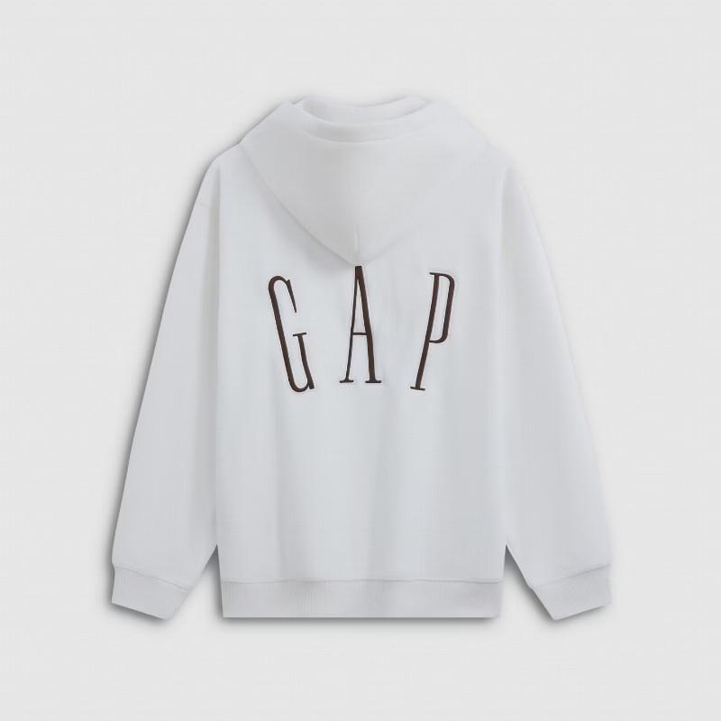 Gap Unisex Oversized Button-Neck Fleece Hoodie