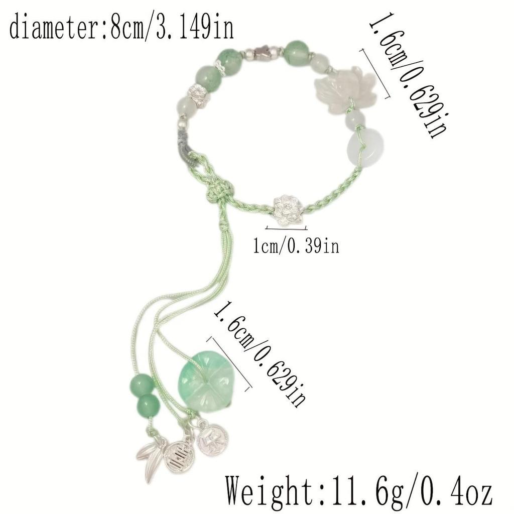 Neu Geflochtene fransen lotus perlen armband mode retro einstellbare armband damen urlaub partei