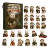 Surprise Mystery Gifts 2026 Dog Christmas Advent Calendar, 24-Day Acrylic 2D Ornament Set Xmas Party Favors with Cute Puppy Designs, Tree Hanging