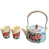 Kung Fu Carp Fish Tea Set, Ceramic Tea Infuser, Travel Portable TeaPot, TeaCup, Tea-Water Separation, Handle-Hanging Pot