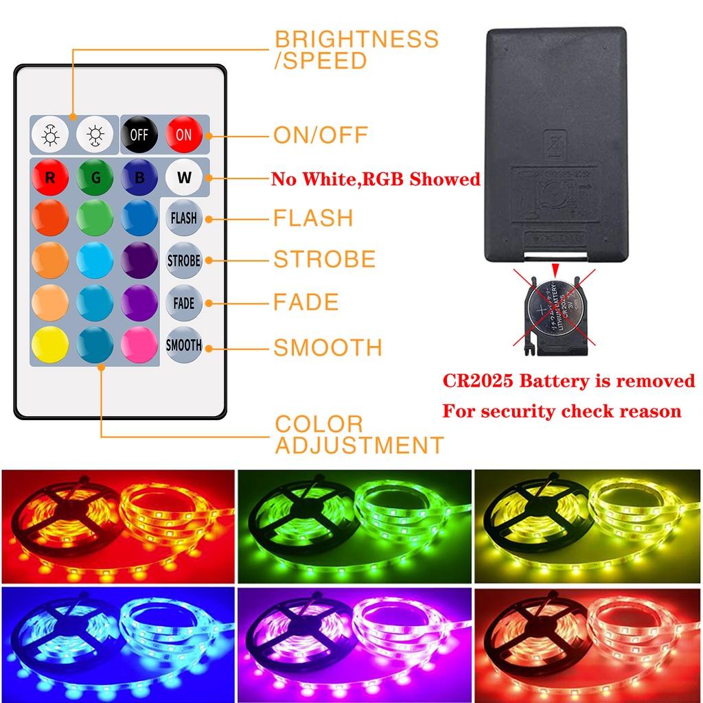 RGB-LED-Lichtleiste, USB-Infrarot-24-Tasten-Fernbedienungsleuchte mit 5050 Bluetooth-Steuerung, TV-Computer-Hintergrundbeleuchtung