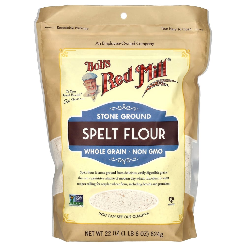 Bobs Red Mill Whole Grain Spelt Flour, 22 oz (624 g)
