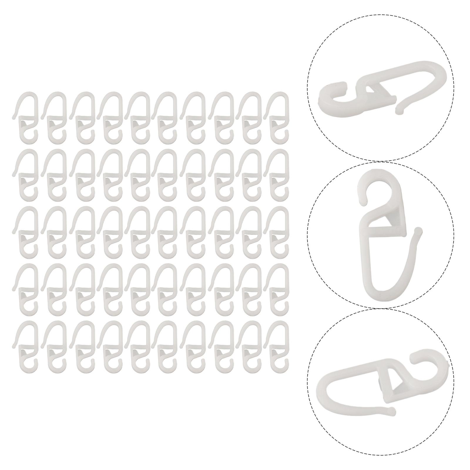 

50 шт. крючков для складывания штор, вешалка для оконных штор, крючок для подвешивания, крепкий зажим для крепления штанг, аксессуары для дома