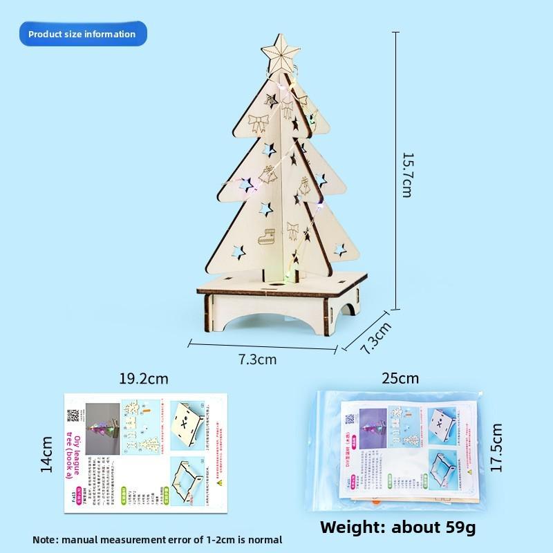 Science Experiment Christmas Tree Diy Lightup Craft Kit For Kids Educational Science Toys