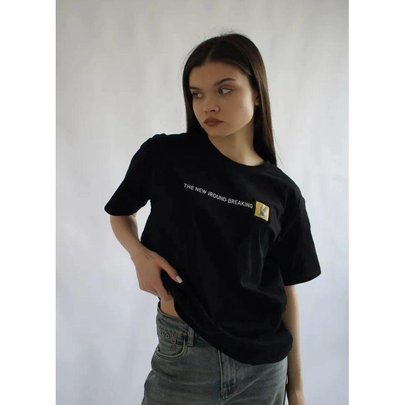 Loose Printed T-shirt Top Western Style New Loose Casual Print Letters Cotton T-shirt Top