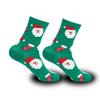 Festive Cotton Mid-Calf Women's Socks: Santa, Reindeer, Snowman Cartoon Design