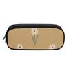 School Pencil Case Printed Strong Polyester Fabric Smooth Zipper with Mesh Pocket Removable Divider and Pen Slots for Students