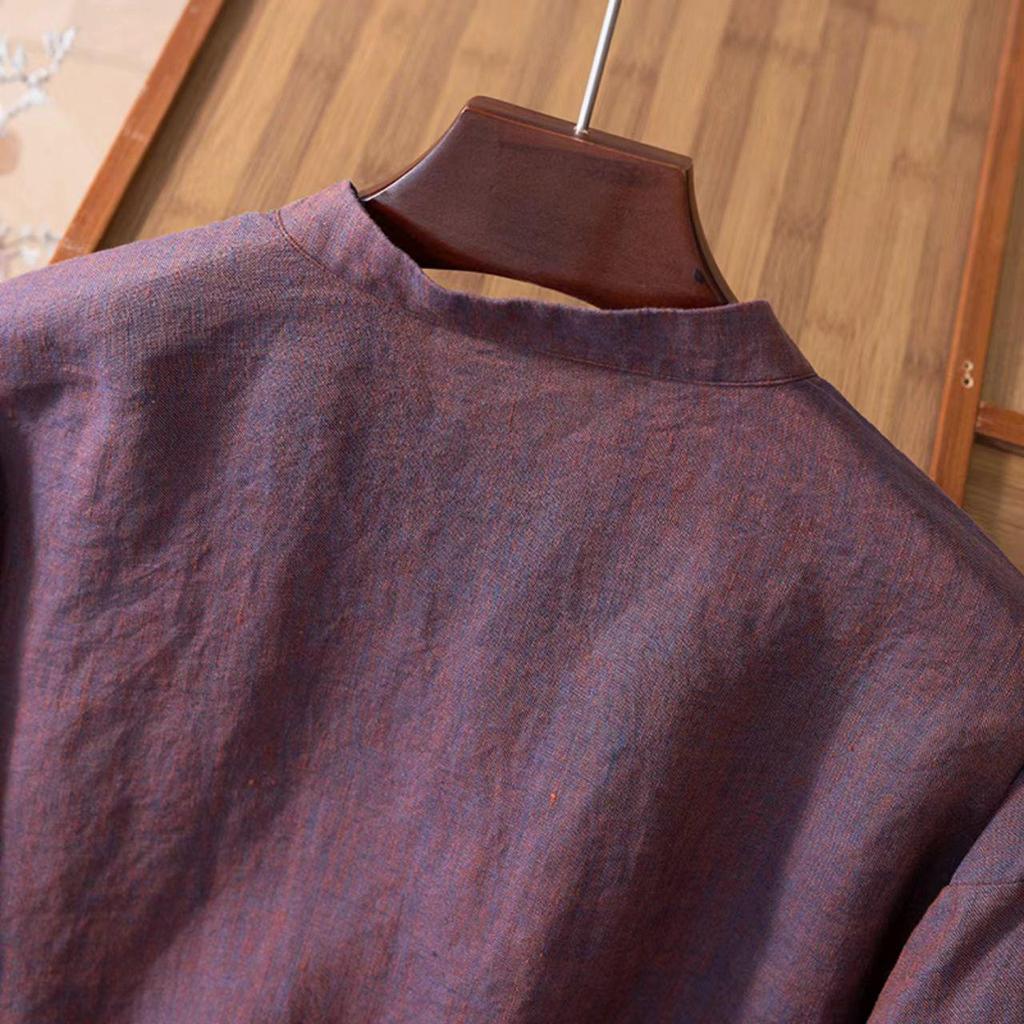 2026 Artistic Linen Women’s Long Sleeve Cardigan Shirt