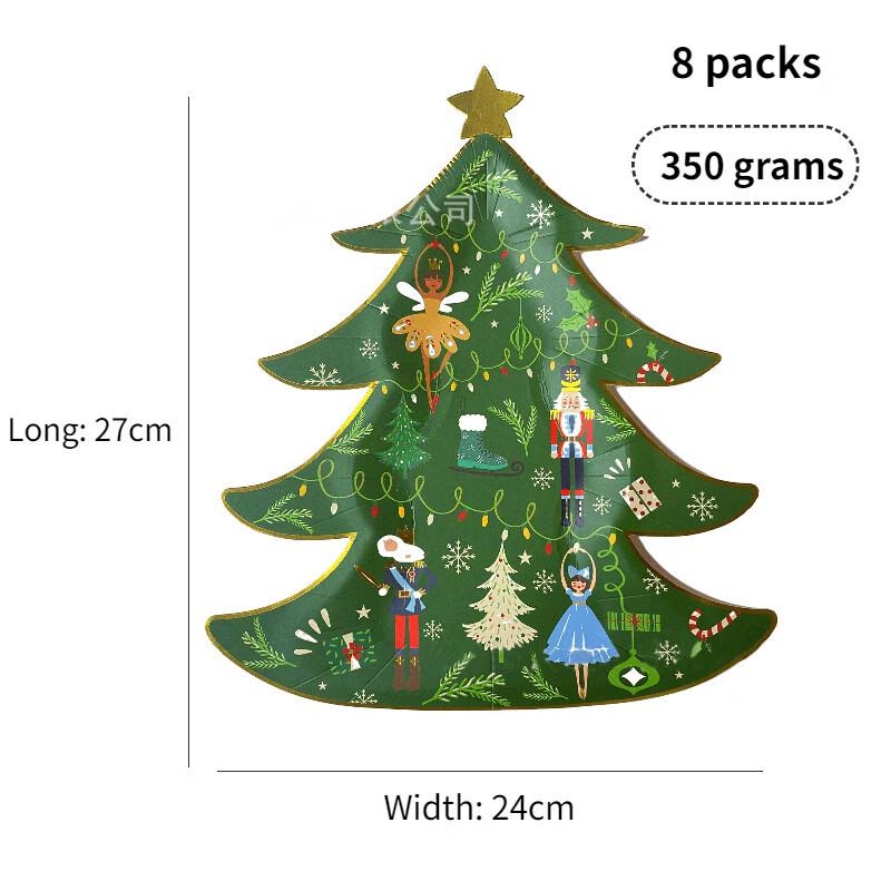 

OIMG Christmas Tree Paper Plates